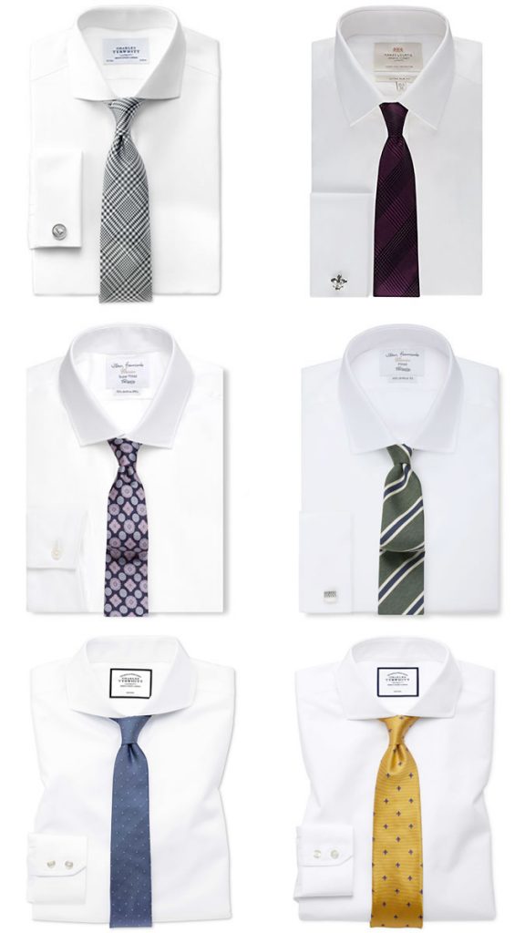 پیراهن سفید با کراوات