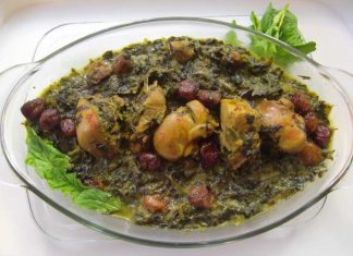 طرز تهیه خورشت آلو اسفناج